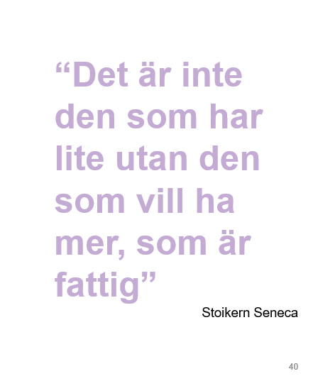 Boken Konsumindre innehåller många citat från de gamla Stoikerna.